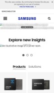 How samsungsemi.com looks like on a mobile device such as an iPhone.
