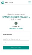 How samsungvideohub.com looks like on a mobile device such as an iPhone.