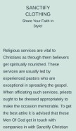 How sanctify.clothing looks like on a mobile device such as an iPhone.