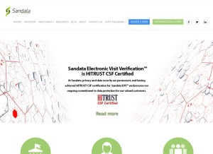 How sandata.com looks like on a tablet such as an iPad.