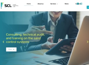 How sandcontrollab.com looks like on a tablet such as an iPad.