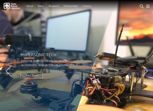 How sandia.gov looks like on a tablet such as an iPad.