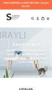 How sandinrayli.com looks like on a mobile device such as an iPhone.