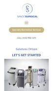 How sandosurgical.com looks like on a mobile device such as an iPhone.
