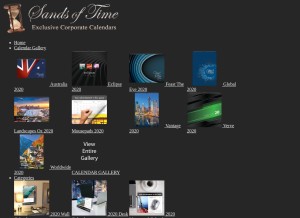 How sandsoftime.com.au looks like on a tablet such as an iPad.