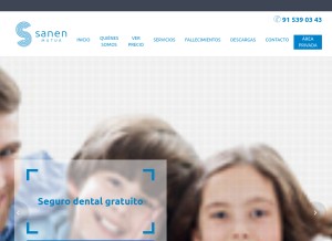 How sanenmutua.es looks like on a tablet such as an iPad.