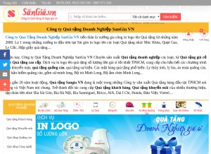 How sangia.vn looks like on a tablet such as an iPad.