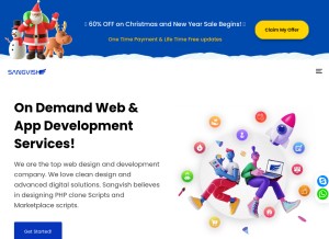 How sangvish.com looks like on a tablet such as an iPad.