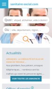 How sanitaire-social.com looks like on a mobile device such as an iPhone.