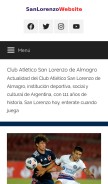 How sanlorenzowebsite.com.ar looks like on a mobile device such as an iPhone.
