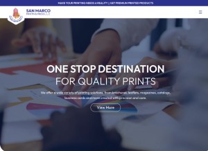 How sanmarcoprintingpress.com looks like on a tablet such as an iPad.
