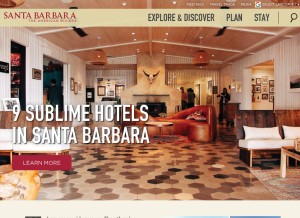 How santabarbaraca.com looks like on a tablet such as an iPad.