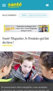 How santemagazine.fr looks like on a mobile device such as an iPhone.