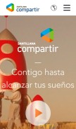 How santillanacompartir.com looks like on a mobile device such as an iPhone.