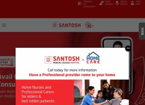 How santoshhospitals.com looks like on a tablet such as an iPad.