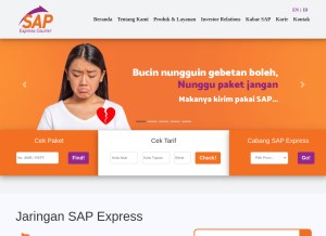How sap-express.id looks like on a tablet such as an iPad.