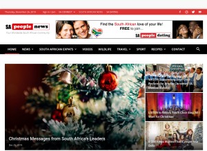 How sapeople.com looks like on a tablet such as an iPad.