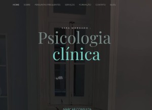 How sara-morgado.com looks like on a tablet such as an iPad.