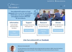 How sarcoidosisuk.org looks like on a tablet such as an iPad.