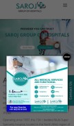 How sarojhospital.com looks like on a mobile device such as an iPhone.