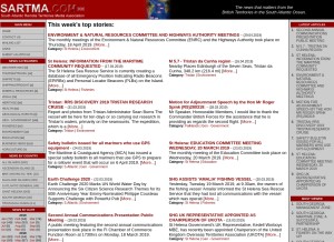 How sartma.com looks like on a tablet such as an iPad.