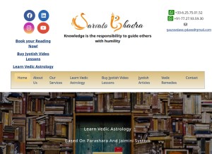 How sarvatobhadra.com looks like on a tablet such as an iPad.