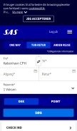 How sas.dk looks like on a mobile device such as an iPhone.