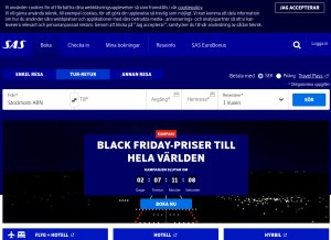 How sas.se looks like on a tablet such as an iPad.