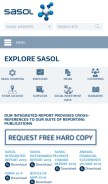 How sasol.com looks like on a mobile device such as an iPhone.