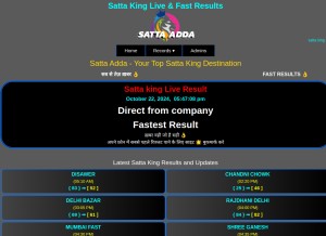 How sattaadda.com looks like on a tablet such as an iPad.