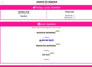 How sattamatka.cc looks like on a tablet such as an iPad.