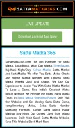 How sattamatka365.com looks like on a mobile device such as an iPhone.