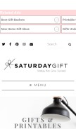 How saturdaygift.com looks like on a mobile device such as an iPhone.
