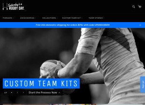 How saturdaysarugbyday.com looks like on a tablet such as an iPad.