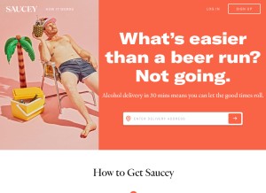 How sauceyapp.com looks like on a tablet such as an iPad.