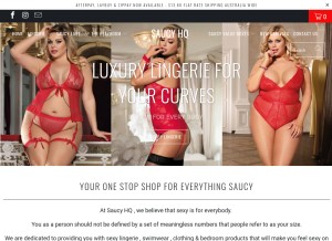 How saucyhq.com looks like on a tablet such as an iPad.