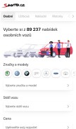 How sauto.cz looks like on a mobile device such as an iPhone.
