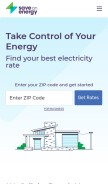 How saveonenergy.com looks like on a mobile device such as an iPhone.