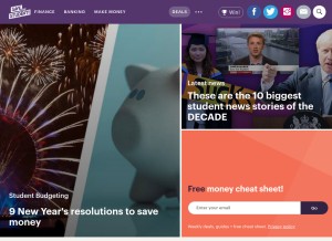 How savethestudent.org looks like on a tablet such as an iPad.
