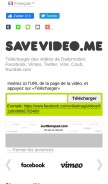 How savevideo.me looks like on a mobile device such as an iPhone.