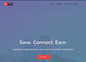 How savings-united.com looks like on a tablet such as an iPad.