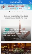 How savings.com looks like on a mobile device such as an iPhone.