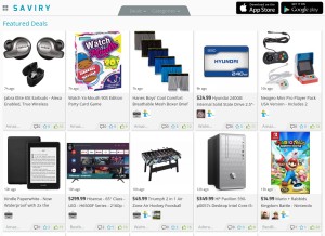 How saviry.net looks like on a tablet such as an iPad.