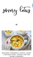 How savorylotus.com looks like on a mobile device such as an iPhone.