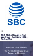 How sbcglobalmails.com looks like on a mobile device such as an iPhone.