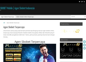 How sbobet-mobile.pro looks like on a tablet such as an iPad.