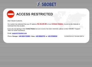 How sbobet.com looks like on a tablet such as an iPad.