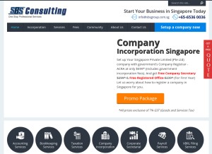 How sbsgroup.com.sg looks like on a tablet such as an iPad.