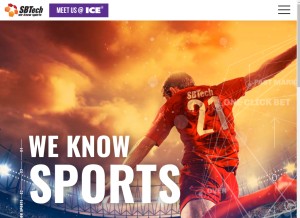 How sbtech.com looks like on a tablet such as an iPad.