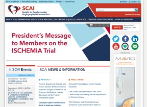 How scai.org looks like on a tablet such as an iPad.